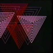 John Whitney's Matrix III consists of a group of triangles, squares and hexagons. All forms are moving within an invisible matrix.